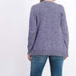 Karen Scott Suéter Feminino de Tricô com Painel Médio Roxo Tamanho 2 Extra Grande