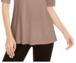 Túnica feminina Alfani com decote em V e alças largas, tamanho pequeno, em cerâmica e argila