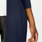 Karen Scott Cardigan Feminino Aberto na Frente Azul Marinho Tamanho Extra Pequeno