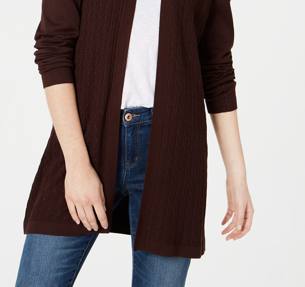Karen Scott Cardigan Feminino Aberto na Frente Azul Tamanho P
