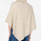 Poncho Karen Scott Feminino com Gola Xale Marrom Tamanho P