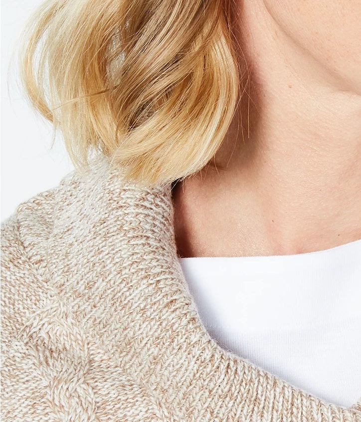 Poncho Karen Scott Feminino com Gola Xale Marrom Tamanho P