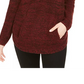 Suéter de malha feminino com gola envelope e bolso canguru, estilo &amp; co, vermelho escuro, tamanho grande