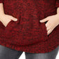 Suéter feminino estilo &amp; co com gola envelope vermelho tamanho 2 extra grande