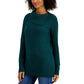 Suéter feminino com gola envelope Style &amp; Co, verde, tamanho pequeno