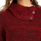 Suéter feminino estilo &amp; co com gola envelope, tamanho pequeno, vermelho