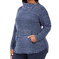 Suéter feminino plus size com acabamento em botões Style &amp; Co, azul, tamanho XX-G