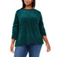 Suéter feminino Petite Chenille Style &amp; Co Verde Tamanho Petite