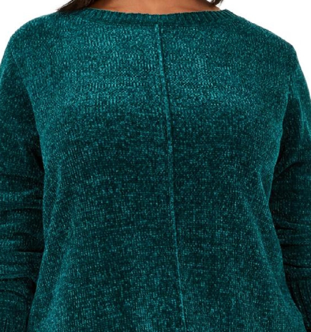 Suéter feminino Petite Chenille Style &amp; Co Verde Tamanho Petite
