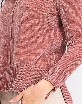 Suéter feminino Petite Chenille da Style &amp; Co, roxo, tamanho grande