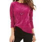 Suéter feminino Petite Chenille estilo &amp; co rosa tamanho Petite