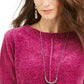 Suéter feminino Petite Chenille estilo &amp; co rosa tamanho Petite