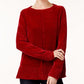 Suéter feminino Petite Chenille Style &amp; Co, tamanho pequeno, vermelho