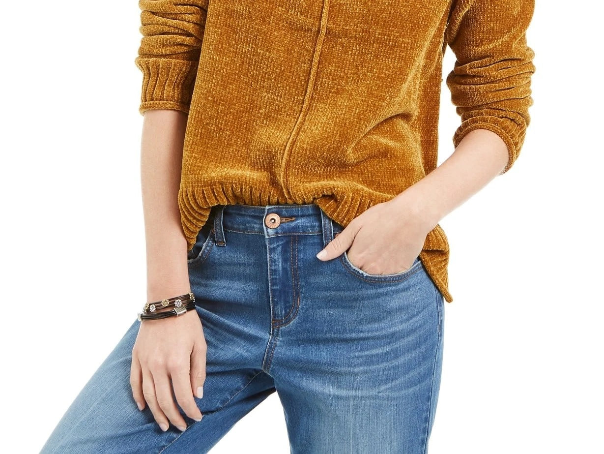 Suéter chenille feminino Style &amp; Co, amarelo, tamanho P/P