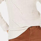 Suéter feminino de malha mesclada Petite Style &amp; Co, bege, tamanho grande