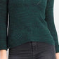 Suéter feminino de malha mesclada Petite Style &amp; Co, tamanho Petit, verde