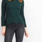 Suéter feminino de malha mesclada pequena estilo &amp; co, verde, tamanho pequeno