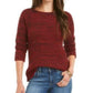 Suéter feminino de malha mesclada Petite Style &amp; Co, tamanho Petite, vermelho