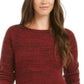 Suéter feminino de malha mesclada Petite Style &amp; Co, tamanho Petite, vermelho