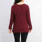 Suéter feminino de malha mesclada Petite Style &amp; Co, tamanho pequeno, vermelho