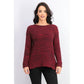 Suéter de malha mesclado feminino Style &amp; Co, tamanho pequeno, vermelho