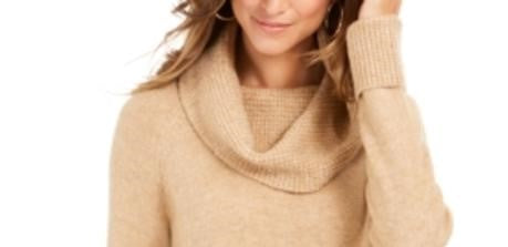 Suéter feminino estilo &amp; co com gola alta, marrom, tamanho extra grande