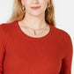 Suéter plissado alto-baixo feminino Style &amp; Co, tamanho Penny, cobre, tamanho PS