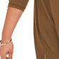 Suéter túnica feminino com costura frontal estilo &amp; co marrom tamanho 2 extra grande