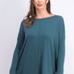 Suéter túnica feminino estilo &amp; co com costura frontal pequena, azul, tamanho pequeno