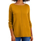 Suéter túnica feminino estilo &amp; co com costura frontal pequena, marrom, tamanho pequeno