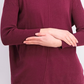 Suéter túnica feminino estilo &amp; co com costura frontal pequena, vermelho escuro, tamanho pequeno