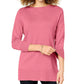 Karen Scott Suéter Feminino Gola Bateau Manga Longa Rosa Tamanho P
