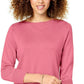 Karen Scott Suéter Feminino Gola Bateau Manga Longa Rosa Tamanho P