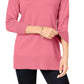 Karen Scott Suéter Feminino Gola Bateau Manga Longa Rosa Tamanho P