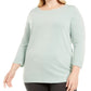 Karen Scott Suéter Feminino com Decote Balé Azul Marinho Tamanho 1X