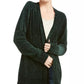 Karen Scott Cardigan Feminino Chenille Frente Aberta Verde Tamanho XX-G