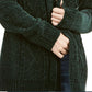 Karen Scott Cardigan Feminino Chenille Frente Aberta Verde Tamanho XX-G