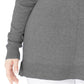 Karen Scott Suéter feminino plus size com decote redondo e costura, cinza, tamanho extra grande