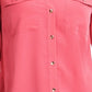 Camisa feminina Charter Club com dois bolsos, rosa, tamanho X-S
