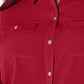 Camisa feminina plus size com botões frontais Charter Club, vermelha, tamanho XX-G