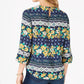 Camiseta estampada feminina Charter Club, azul, tamanho 2, extra grande