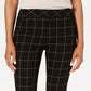 Calça feminina Charter Club Windowpane preta CMB tamanho 8