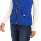 Colete feminino acolchoado com gola alta Charter Club, azul, tamanho 2, extra grande