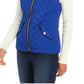 Colete feminino acolchoado com gola alta Charter Club, tamanho extra grande, azul