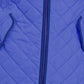 Colete feminino acolchoado com gola alta Charter Club, tamanho médio, azul