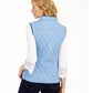 Colete feminino acolchoado com gola alta Charter Club, tamanho médio, azul, extra pequeno