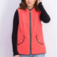 Colete feminino acolchoado com gola alta, tamanho laranja, extra grande, Charter Club