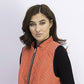 Colete feminino acolchoado com gola alta Charter Club, tamanho grande, coral