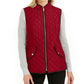 Colete acolchoado masculino Charter Club com gola alta, vermelho, tamanho grande