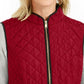 Colete acolchoado masculino Charter Club com gola alta, vermelho, tamanho grande